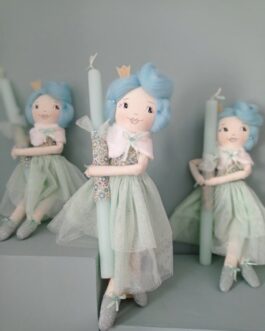 Πασχαλινή λαμπάδα ”Πριγκίπισσα με τα γαλάζια μαλλιά”