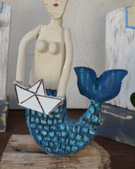 Ξύλινη επιτραπέζια  γοργόνα “Καλυψώ”